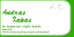 andras kapas business card